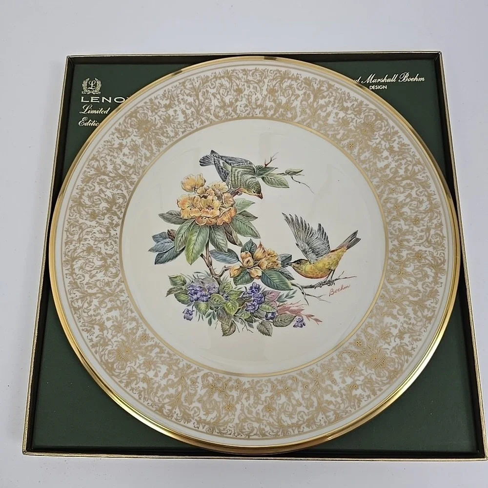 Lenox China Boehm The Goldfinch Bird Plate 1971 Limited Edition USA